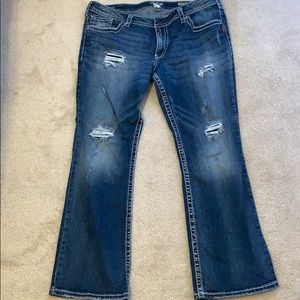 Silver plus size jeans